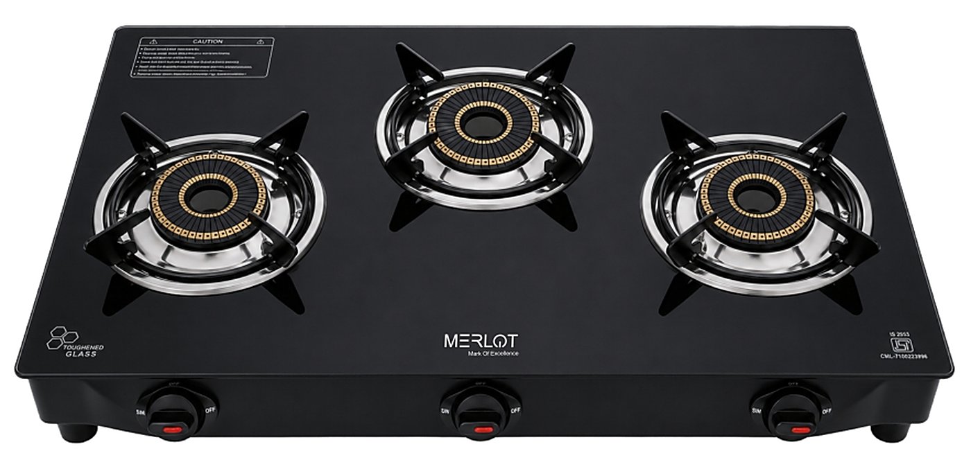 Merlot Desire 3B glass cooktop