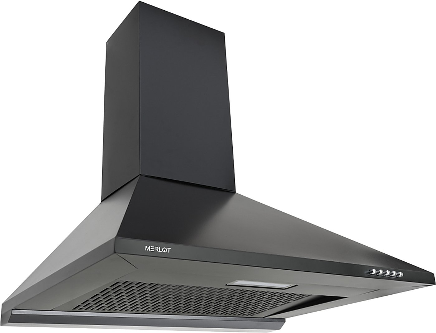 Merlot Eco 60 wall-mounted chimney in black