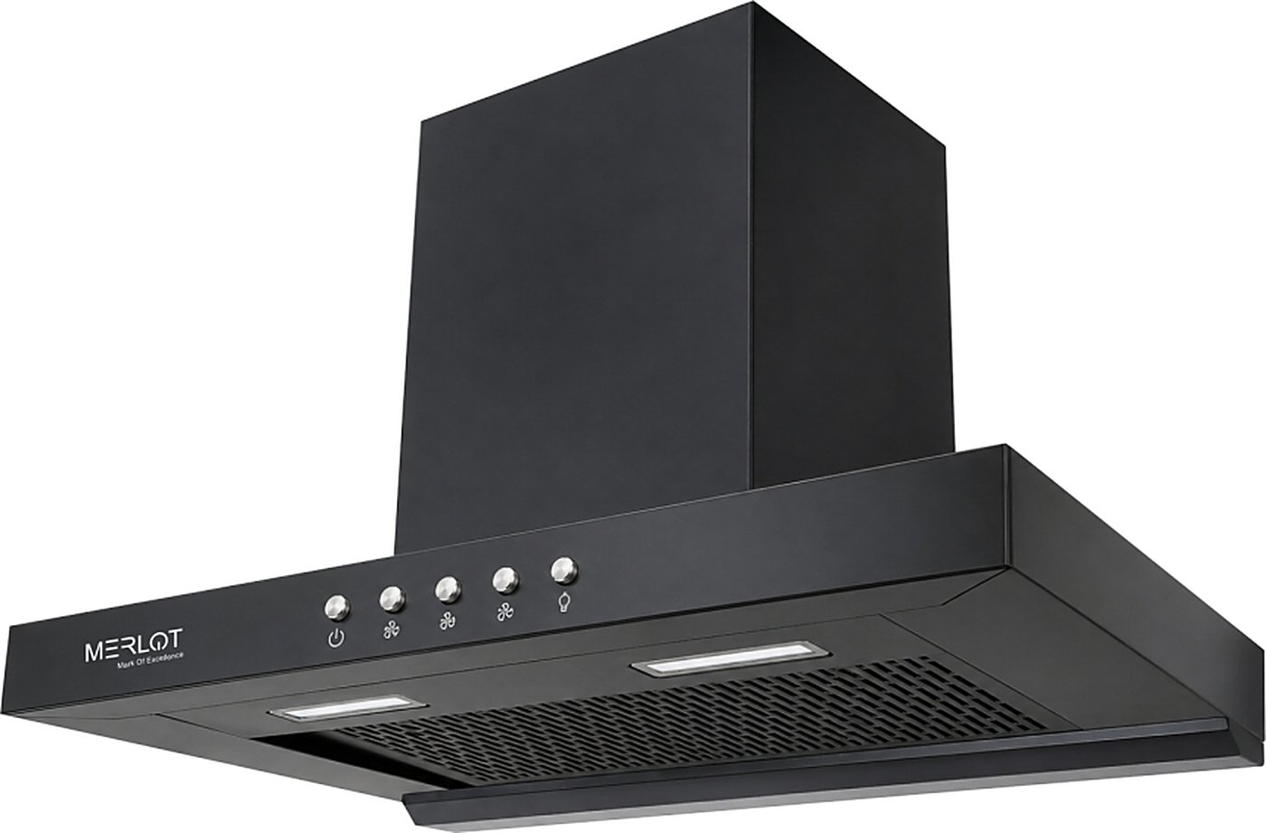 Merlot Midas 60 straight-line chimney in black